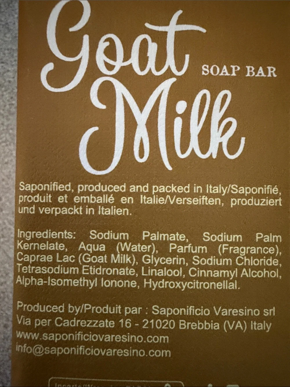 NATURAL GOAT’S Milk Turmeric Honey Olive Oil Soap x 3